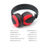 Wholesale Shocked Bass HD Wireless Bluetooth Stereo Headphone A9 (Red)